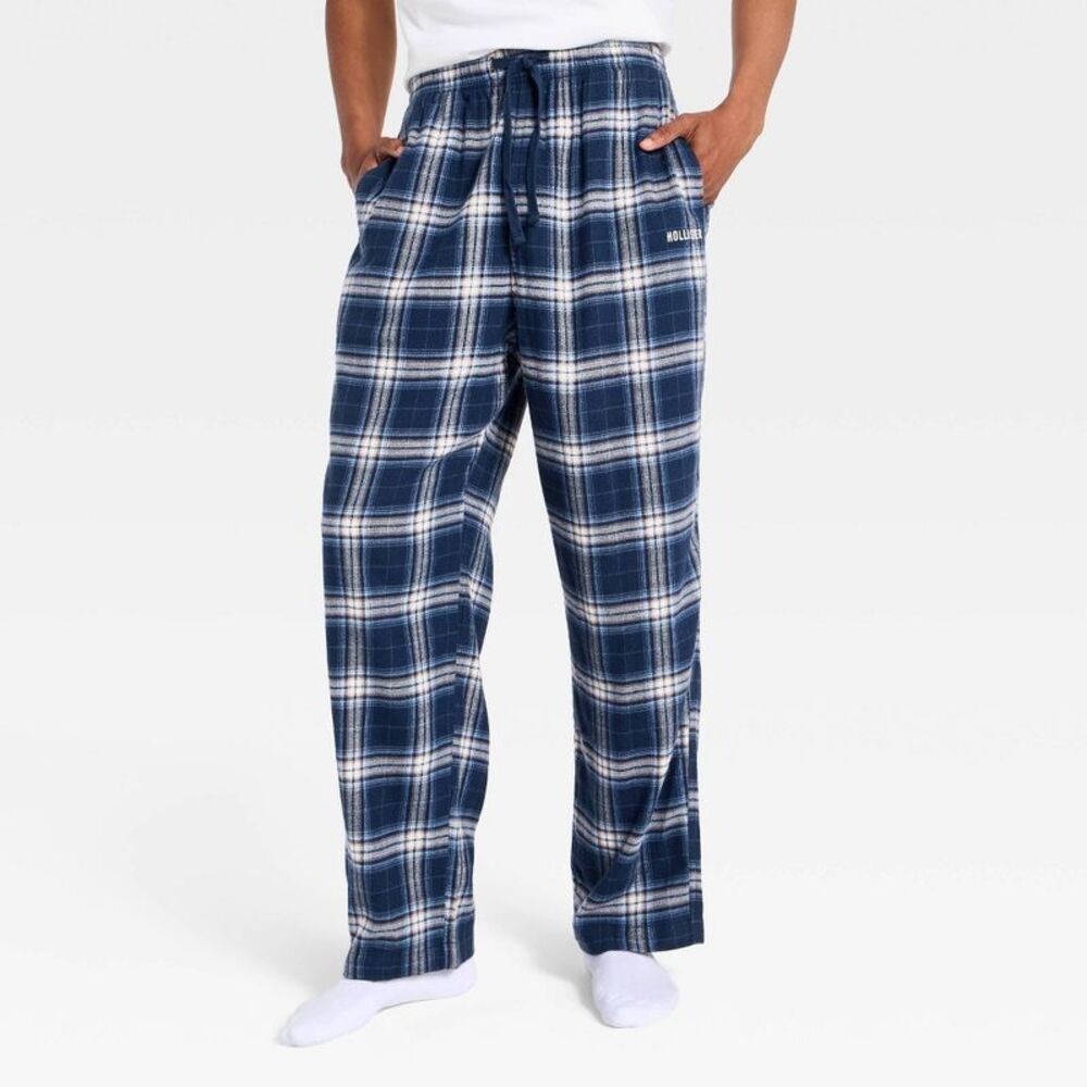 Men's Sleep Pants - Blue Plaid XL The Hollister